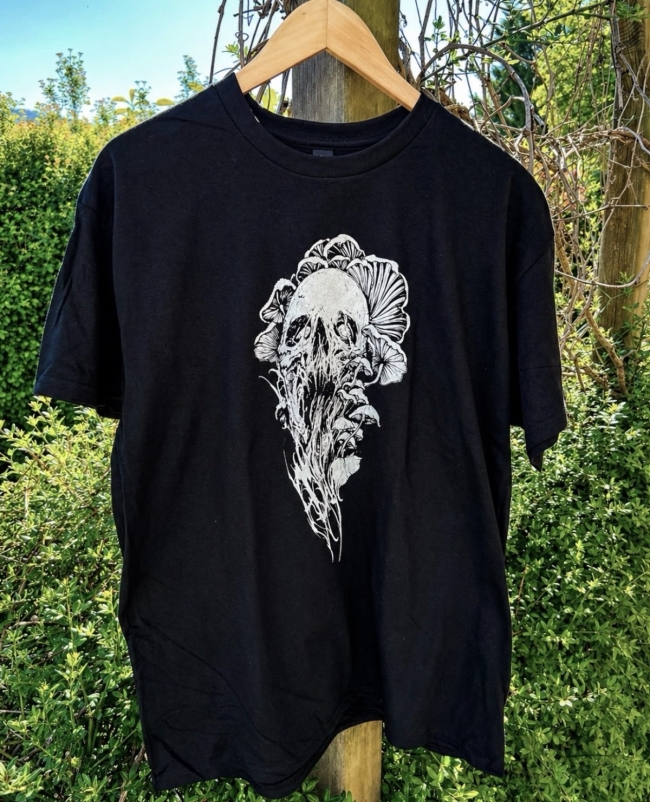 Skull & Mushrooms by Themo